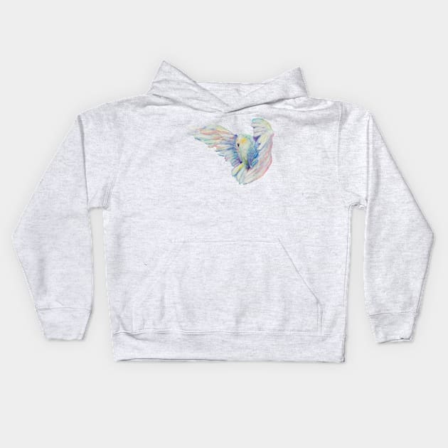 Snowy Owl Kids Hoodie by xaxuokxenx